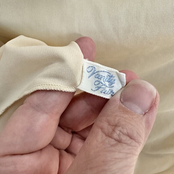 vintage 60s VANITY FAIR 2 piece pajama set sheer embroidered lounge sleep XS S - Picture 13 of 16